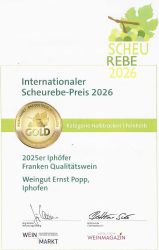 Internationaler Scheurebe Preis 2025 Iphöfer Scheurebe feinherb